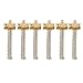 Hamwesh Brass Saddles, 6 PCS Guitar Bridge Saddles Vintage Offset Set Easy Installation for Electric Guitar Guitar