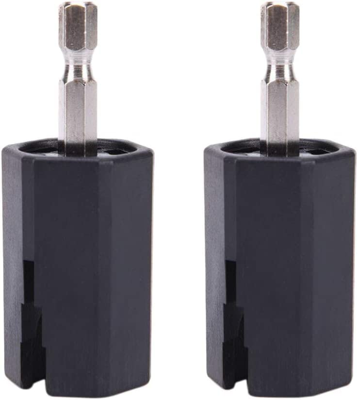 2Pcs Black String Winder Tuning Peg Puller Replace Electric Drill for Guitar Bass Repair Tool Kit Tools Guitar and Bass Accessories