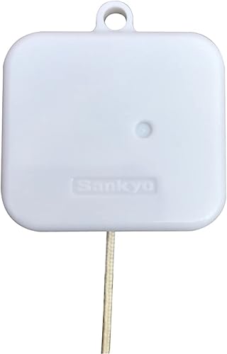 Miniatura 4 de Caja de música con cuerda de plástico blanco con movimiento musical Sankyo (opción de 60 melodías) (Canción de cuna de Brahm)