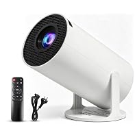 Portable Projector with 4K Support, Wi-Fi 6, 180° Rotation, Automatic Keystone Correction, Large Screen, Lightweight and Portable