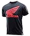 Troy Lee Designs Honda Wing T-Shirt-Heather Charcoal-L