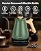Harriet Gooseneck Electric Kettle - 1200W Fast Heat, 0.8L Stainless Steel, Precision Temp Control & Timer, Wood Handle, Pour Over Coffee and Tea, Green