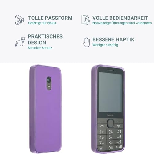 caseroxx TPU-Case in purple for Nokia 235 4G (2024) / 215 4G (2024) / 220 4G (2024) - shockproof & precise fit - Image 3