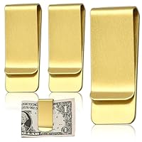 Herren Geldklammern Für Geldscheine, 3 Stück Geldspange, Edelstahl Geldscheinklammer, Metall Geldclip, Metall Für Bargeld Rechnungen Karten Dokumente Banknote Geldscheine Visitenkarte Kreditkarte Gold