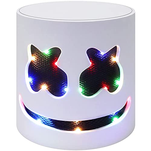 XIDIAK Masque lumineux à DEL pour DJ festival de musique – Accessoires de costume d'Halloween pour tête complète avec style clignotant