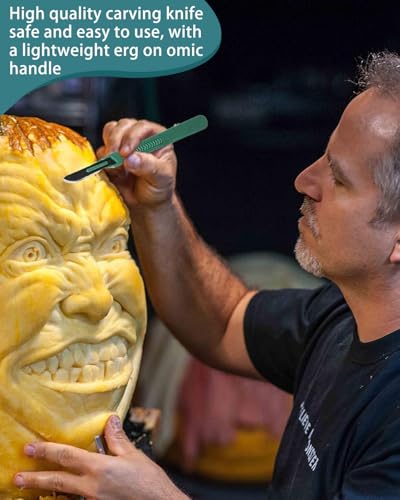 TPZORJX 10 Stücke Einweg Kunststoff Chirurgische Skalpellmesser, Einweg Skalpell Klinge, Sterilisierte Einweg Skalpelle mit Schutzkappe, einzeln verpackte Skalpelle