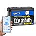 WattCycle 12V 314Ah Mini LiFePO4 Lithium Battery, Self-Heating Battery 12V 200A BMS, Lithium RV Batteries Built-in Bluetooth & APP, Perfect for RV Power, Home Energy Storage, Solar, Off-Grid Use
