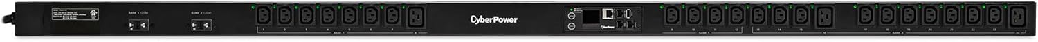 CyberPower PDU41105 Switched PDU, 200-240V, 30A (Derated to 24A), 24 Outlets, 0U Rackmount