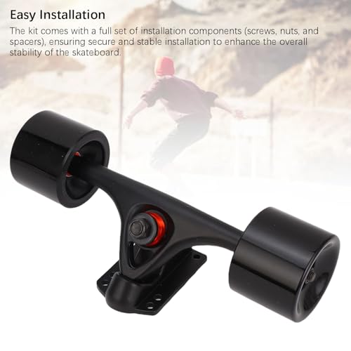 Xiuganpo Trucki do Deskorolki Para 7-calowego Stopu Aluminium Trwała, Lekka z Kółkami 65x51mm do Longboardu i Deski Tanecznej