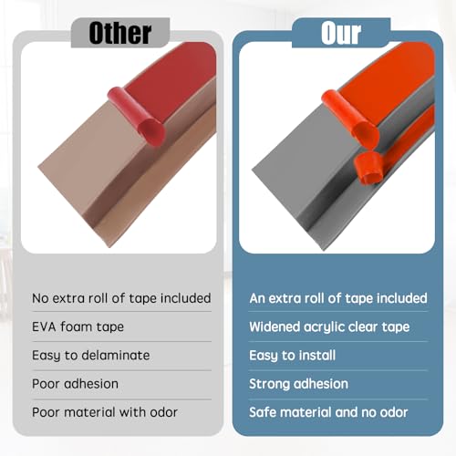 Image of Floor Transition Strip Door Threshold 39 inch Floor Transition Reducer Trim on The Edges Threshold Strip Self Adhesive Suitable for Doorways, Tiles, Carpet