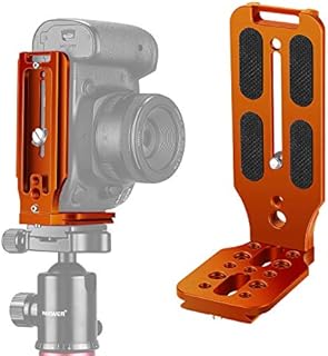 Neewer L Shape Bracket Quick Shoe QR Plate Vertical Shooting Camera L Bracket with 1/4 Inch Screw Compatible with DJI Osmo Ronin Zhiyun Canon Nikon Sony DSLR Camera (Orange)