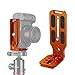 Neewer Piastra a Sgancio Rapido Staffa a Forma L per Riprese Verticali con Vite 1/4” Arca-Swiss, Compatibile con DJI Osmo Ronin Zhiyun Reflex Digitali Canon Nikon Sony (Arancione)
