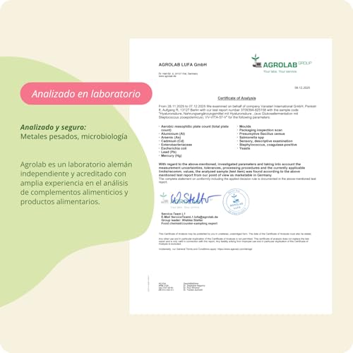 Miniatura 4 de Ácido Hialurónico Puro Vegavero La Dosis Más Alta: 600 Mg Libre De Aditivos Vegano 180 Cápsulas Natural De Fermentación 800-1500 Kda Hidratante Facial Articulaciones