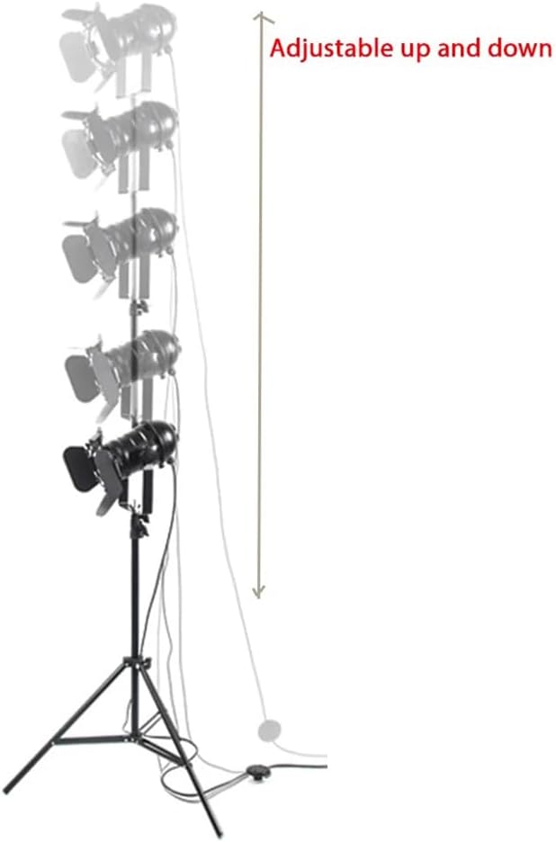 1-Light Spotlights for Shooting Floor Lamp, Adjustable Height Searchlight Movie Tripod Floor Lamp,Industrial Vintage Tripod Metal Floor Light E26 Black Standing Lamp Black for Living Room,Office