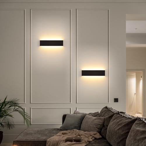 Luz pared aluminio con tres temperaturas de color ajustables y diseño moderno de 10W KUKAK 7