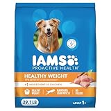 IAMS Proactive Health Healthy Weight Control Adult Dry Dog Food with Real Chicken, 29.1 lb. Bag