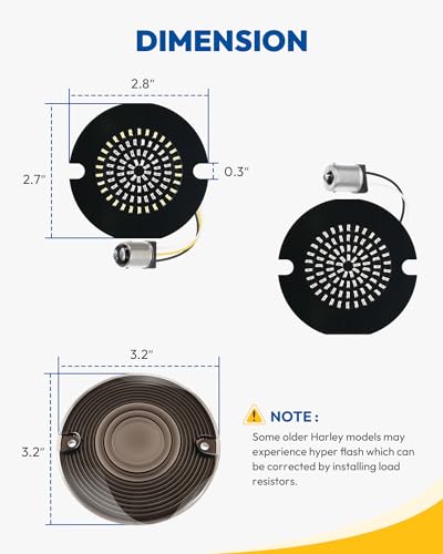 ANONEMOTO Brightness 1157 1156 LED Turn Signals 3 1/4 Inch Compatible for Harley Electra Glide Road King Softail Tour Glide Ultra Limited Turn Signal Led Lights Brake Lights 1986-2024