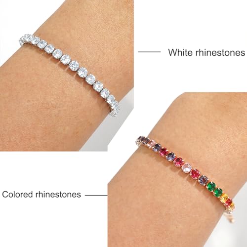Bracelet de tennis Suyi résistant avec chaîne coulissante ajustable - 4