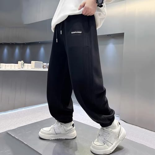 Boys Baggy Sweatpants Elastic Waist Fall Winter Casual Athletic Jogger Track Pants for Kid Boys with Pockets 5-14 Y4