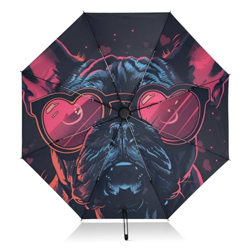 Parapluie carlin pliant anti-UV résistant au vent pour pluie et soleil