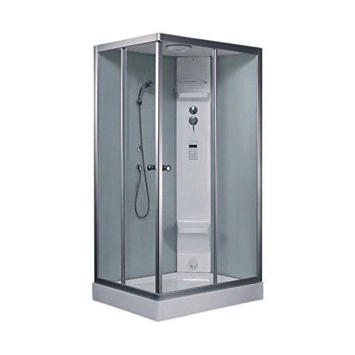 EAGO Dampfdusche DZ955F6 weiß/ 120×90/ rechts