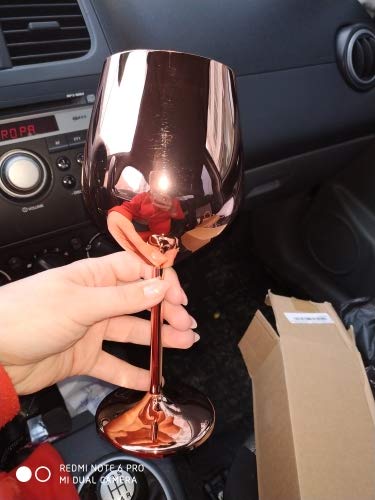 Foto von DLD 2PCS Stainless Steel red Wine Glass Metal Wine Glass Unbreakable White Wine Cocktail Glass Unbreakable BPA-Free Goblet Juice Drink Champagne Goblet Party bar Accessories