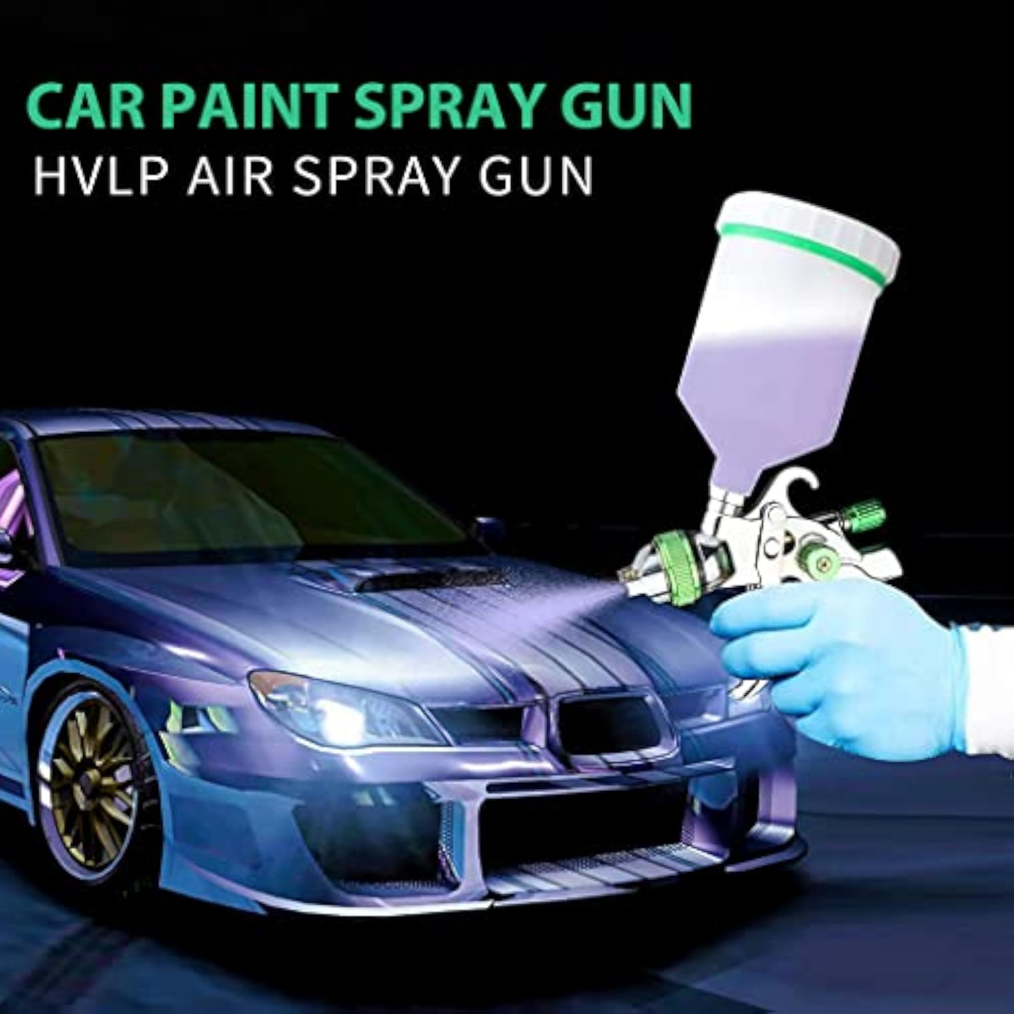 Paint Spray Gun Set with 3 Nozzles