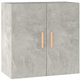Todiikf Armadio da parete in legno grigio cemento, 60 x 30 x 60 cm