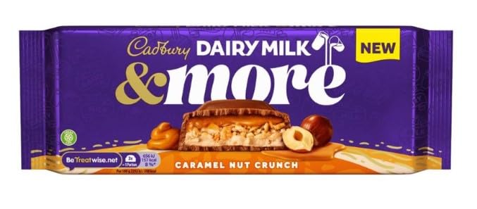DAIRY MILK &MORE CARAMEL NUT CRUNCH CHOCOLATE BAR 200g Delicious Tasty And Twisty Treat Gift Hamper For Birthday,Christmas (6)