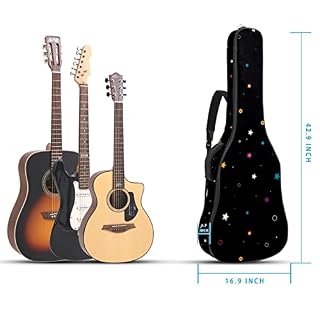 Étui de protection rembourré pour guitare classique acoustique Motif floral Bleu aquarelle, Multicolore 02, 42.9×16.9×4… - Les Beatles, Paul McCartney, John Lennon, RIngo Starr, George Harrison Étui de protection rembourré pour guitare classique acoustique Motif floral Bleu aquarelle, Multicolore 02, 42.9x16.9x4… – Image 5