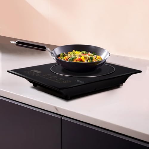 Image of IBELL CROWN200Y 2200W Induction Cooktop with Touch Control, Auto Shut Off, Overheat Protection, Fast Cooking, Energy Efficient, 2 Year Warranty (Black)