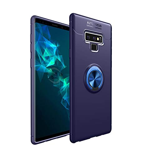 Heavy Armor Galaxy Note 9 Case Ring Holder Kickstand Magnetic Base Car Mount Rotable Protective Slim Soft Silicone TPU Shell Silicone Rubber Back Galaxy Note 9 (2)