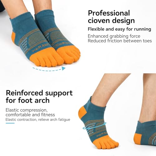 Image of Toe Socks Cool-max Running Socks for Men Women 3 Pairs Athletic Breathable Five Finger Socks