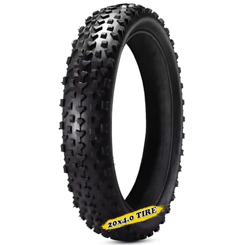 20x4.0 Neumáticos para Bicicleta de Terreno, 20 Pulgadas Listos para Sin Cámaras Repuesto para Bicicleta Eléctrica Triciclo – Caucho Duradero Resistente a Pinchazos Alta Adherencia(1 tire)