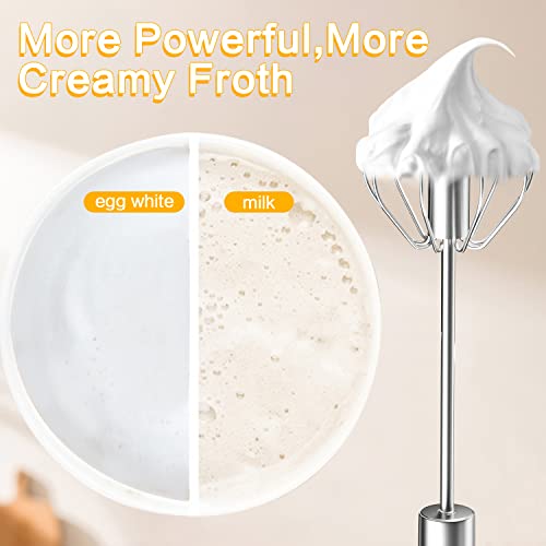 Amassmile® Stainless Steel Easy Whisk Frother, Semi Automatic Hand Push Whisk With Greater Mixing Power, Multipurpose As Coffee Frother, Egg Beater, Whisker, Stirrer(12In) #TOP1