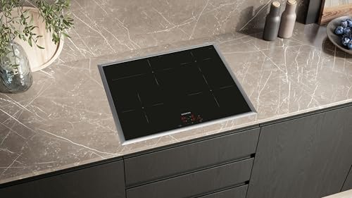 Siemens PQ521IB02, Einbau-Herd-Set, Bestehend aus HE578BBS4 Herd, 60 x 60 cm, Pyrolyse Selbstreinigung und Backautomatik, EI645CFB6E Induktionskochfeld, Kombi-Induktion, Edelstahlrahmen