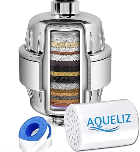 32 Stage Vitamin C Shower Filter for Hard Water, Water Softener S...