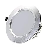 9W LED Super brillante redondo empotrado techo Downlight restaurante europeo integrado ultra delgado aluminio empotrado plano proyector pasillo fondo pared decoración panel lámpara interesante