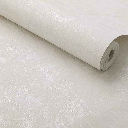 Tarwanear Beige Concrete Effect Wallpaper 53cm*9.5m Retro Distressed Textures Wallpapers Shabby Chic Matte Wall Paper for Living Spaces & Feature Walls,Fireplace Bedroom Hallway