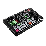 Mixer DJ pour table de mixage audio Pc Audio Board Dj Pult Débutant F998 Bluetooth Stéréo avec 12 effets sonores, pour streaming, podcast et karaoké