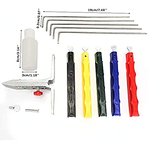 Ezweiji Portable Knife Sharpener, 5 Fixed Angle Knife Sharpener Set, Professional Knife Sharpening System Tools For Kitchen And Hunting #TOP2