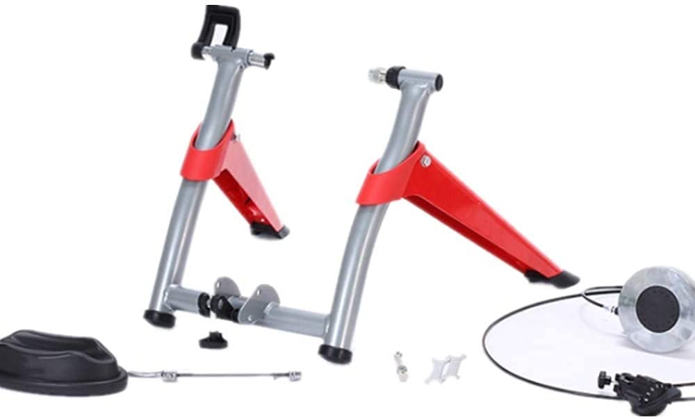 Bike Trainer Stand □ Allenatore per biciclette per uso interno portatile 1-6 Leves regolabile volano magnetico regolabile, strutture fisse per biciclette per biciclette per strada e mountain bik
