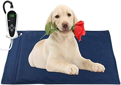 RIOGOO Pet Heating Pad, Electric Heating Pad for Dogs and Cats Indoor Warming Mat with Auto Power Off (Large:22" x 18")