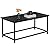 SAYGOER Black Coffee Table Simple Modern Rectangular Center Table Open Space Minimalist for Living Room Home Office Industrial Cocktail Tables, Easy Assembly, 39.37 x 19.69 x 17.72