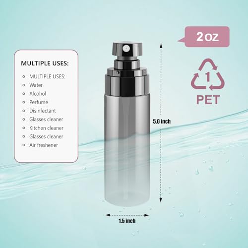 Set de 3 botellas de spray viaje 2oz aprobado TSA miniatura 2