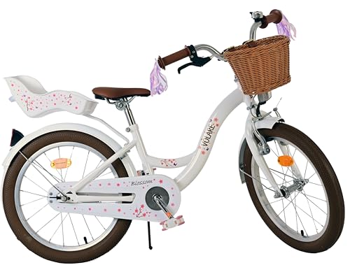 Volare Blossom 18 White CB velo stable pour apprendre sans stabilisateurs