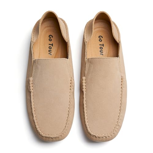 Image of Go Tour Handmade Mens Casual Loafers Moccasins Slip On Driving Shoes