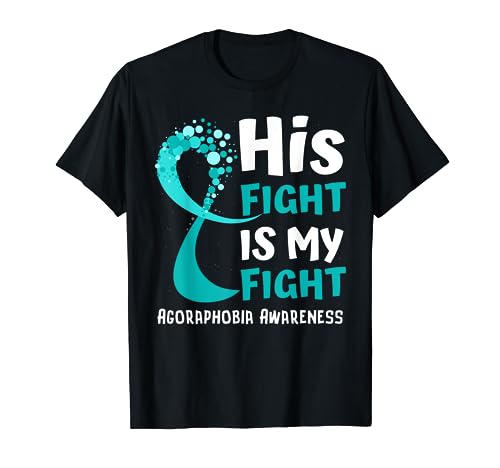 Agorafobia Awareness Teal Ribbon Family Fighter Hope Camiseta