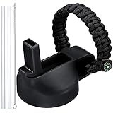 CHEETAH Wide Mouth Straw Lid with Paracord Handle for Hydro Flask 2.0,Compatible with Iron...