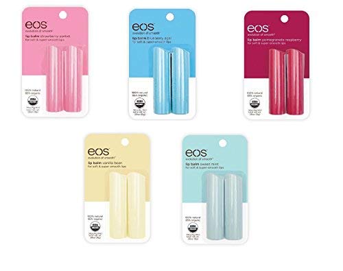 EOS Lip Balm Stick Twin Packs - Five Flavors